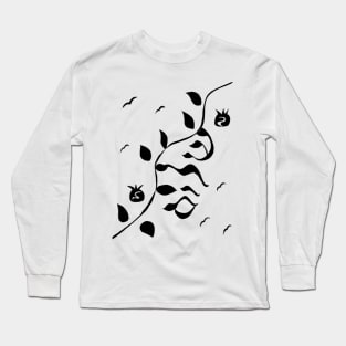 Shalom in black and white colors Long Sleeve T-Shirt